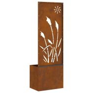 Градинска саксия с декоративна панел Ръждясало 50 x 140 cm