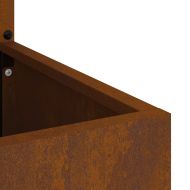 Градинска саксия с декоративна панел Ръждясало 50 x 140 cm