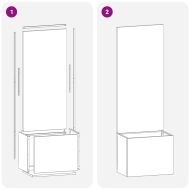 Екран за градинска неприкосновеност Ръждясало 50 x 140 cm