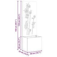 Екран за градинска неприкосновеност Флорален Сив 50 x 140 cm