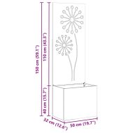 Екран за градинска неприкосновеност Бяло 50 x 140 cm