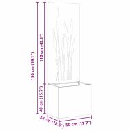 Екран за градинска неприкосновеност Ръждясало 50 x 140 cm