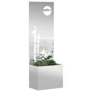 Екран за градинска неприкосновеност Сребрист 50 x 140 cm