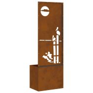 Екран за градинска неприкосновеност Ръждясало 50 x 140 cm