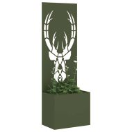 Екран за градинска неприкосновеност Маслиненозелен 50 x 140 cm