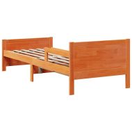 Рамка за легло с таблото Кафяво с восъчно покритие 80 x 200 cm