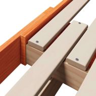 Рамка за легло с таблото Кафяво с восъчно покритие 80 x 200 cm