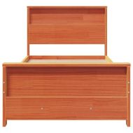 Рамка за легло с таблото Кафяво с восъчно покритие 100 x 200 cm