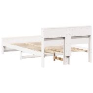 Рамка за легло с таблото Бяло 140 x 190 cm Инженерно дърво