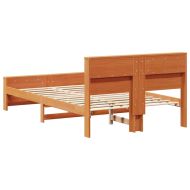 Рамка за легло с таблото Кафяво с восъчно покритие 135 x 190 cm