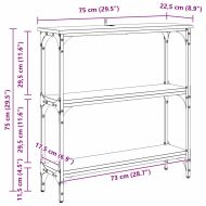 Конзолна маса Старо дърво 75 x 22,5 x 75 см Инженерно дърво