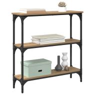 Конзолна маса с рафт Дъб 75 x 22,5 x 75 см Инженерно дърво