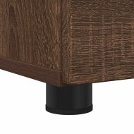 Шкаф за баня с чекмедже с врата Кафяв дъб 76,5 x 35 x 64 см