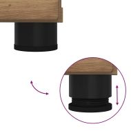 Шкаф за баня Дъб 76,5 x 35 x 64 см Инженерно дърво & Метал