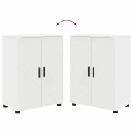 Шкаф за баня Бяло 60 x 35 x 80 см Инженерно дърво & Метал