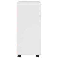 Шкаф за баня със съхранение Лъскаво бяло 60 x 35 x 80 см