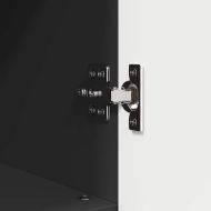 Шкаф за баня Черно 30 x 35 x 95 см Инженерно дърво & Метал