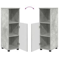 Шкаф за баня със съхранение Циментено сиво 30 x 35 x 95 см