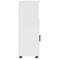 Шкаф за баня със съхранение Лъскаво бяло 30 x 35 x 95 см