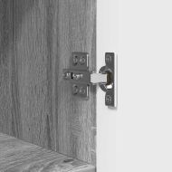 Шкаф за баня Сив Сонома 30 x 35 x 95 см Инженерно дърво & Метал