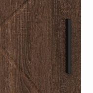 Шкаф за баня Кафяв дъб 30 x 35 x 95 см Инженерно дърво & Метал