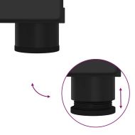 Шкаф за баня Черно 30 x 35 x 80 см Инженерно дърво & Метал