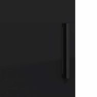 Шкаф за баня Черно 30 x 35 x 192 см Инженерно дърво & Метал