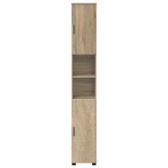 Шкаф за баня със съхранение с врата Сонома дъб 30 x 35 x 192 см