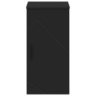 Шкаф за баня Черно 30 x 31,5 x 61 см Инженерно дърво & Метал