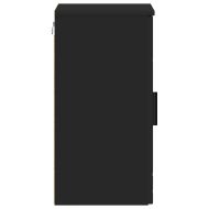 Шкаф за баня Черно 30 x 31,5 x 61 см Инженерно дърво & Метал