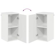 Шкаф за баня Монтиране на стена Лъскаво бяло 30 x 31,5 x 61 см