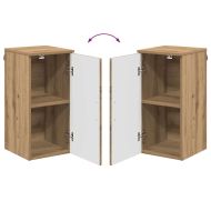 Шкаф за баня Дъб 30 x 31,5 x 61 см Инженерно дърво & Метал