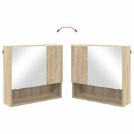 Шкаф с огледало дъб сонома 59 x 17 x 55 см Инженерно дърво