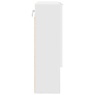 Шкаф с огледало с врата Бяло Със Силен Гланц 59 x 17 x 55 см