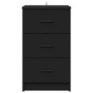 Нощен шкаф с чекмедже Черно 38 x 38 x 66 см Инженерно дърво