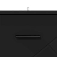 Нощен шкаф с чекмедже Черно 38 x 38 x 66 см Инженерно дърво