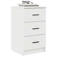 Нощен шкаф Бяло Със Силен Гланц 38 x 38 x 66 см Инженерно дърво