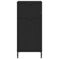 Шкаф за баня Черно 39,5 x 36 x 88 см Инженерно дърво & Метал