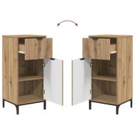 Шкаф за баня Дъб 39,5 x 36 x 88 см Инженерно дърво & Метал