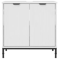 Шкаф за мивка в баня Бяло Със Силен Гланц 60.5 x 33.5 x 61 см