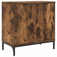 Шкаф за мивка в баня с врата Димян дъб 60,5 x 33,5 x 61 см