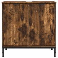 Шкаф за мивка в баня с врата Димян дъб 60,5 x 33,5 x 61 см