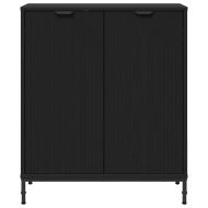 Служебен шкаф Черно 69.5 x 33 x 82 см Инженерно дърво