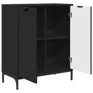 Служебен шкаф Черно 69.5 x 33 x 82 см Инженерно дърво