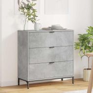 Служебен шкаф Бетонно сиво 79.5 x 33 x 82 см Инженерно дърво