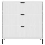 Служебен шкаф с чекмедже Бяло Със Силен Гланц 79.5 x 33 x 82 см