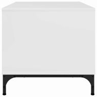 Масичка за кафе Бяло Със Силен Гланц 90 x 49 x 46 см