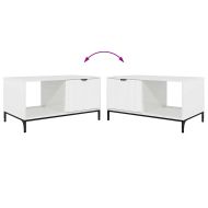 Масичка за кафе Бяло Със Силен Гланц 90 x 49 x 46 см