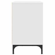 Нощно шкафче с чекмедже Бяло 63.5 x 36 x 61 см Инженерно дърво