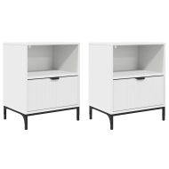 Нощни маси 2 pcs Бяло 49 x 36 x 61 см Инженерно дърво